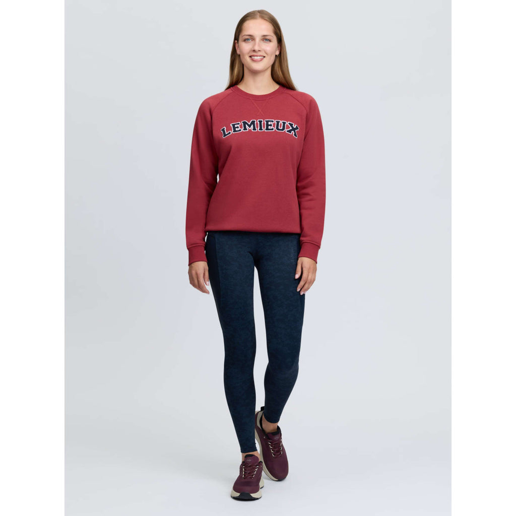 LeMieux Trui Vida Varsity Crew Neck Russet