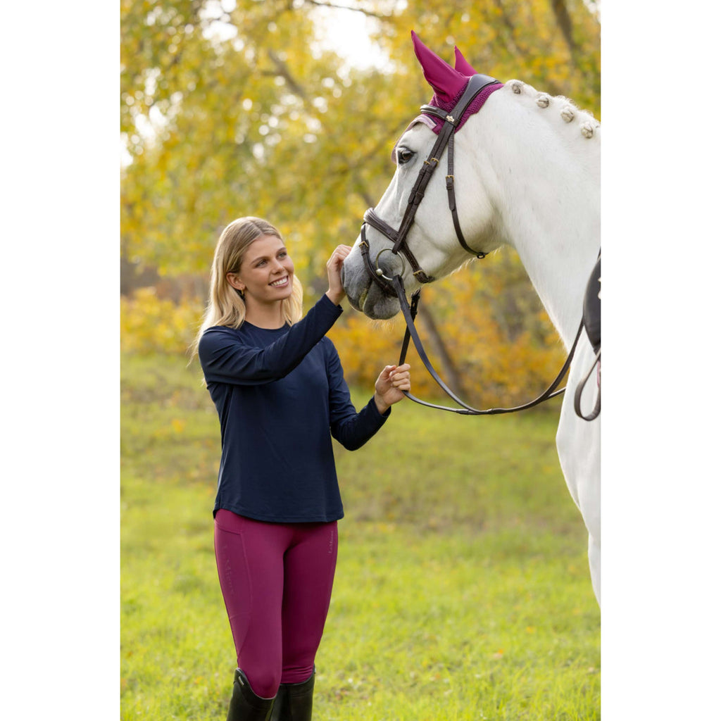LeMieux Baselayer Sports Tee Lange Mouwen Navy