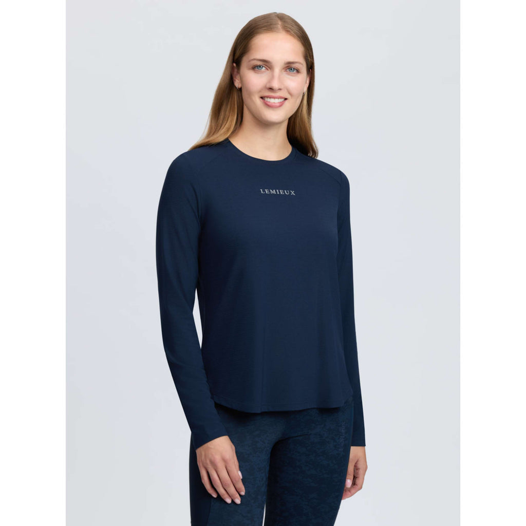LeMieux Baselayer Sports Tee Lange Mouwen Navy