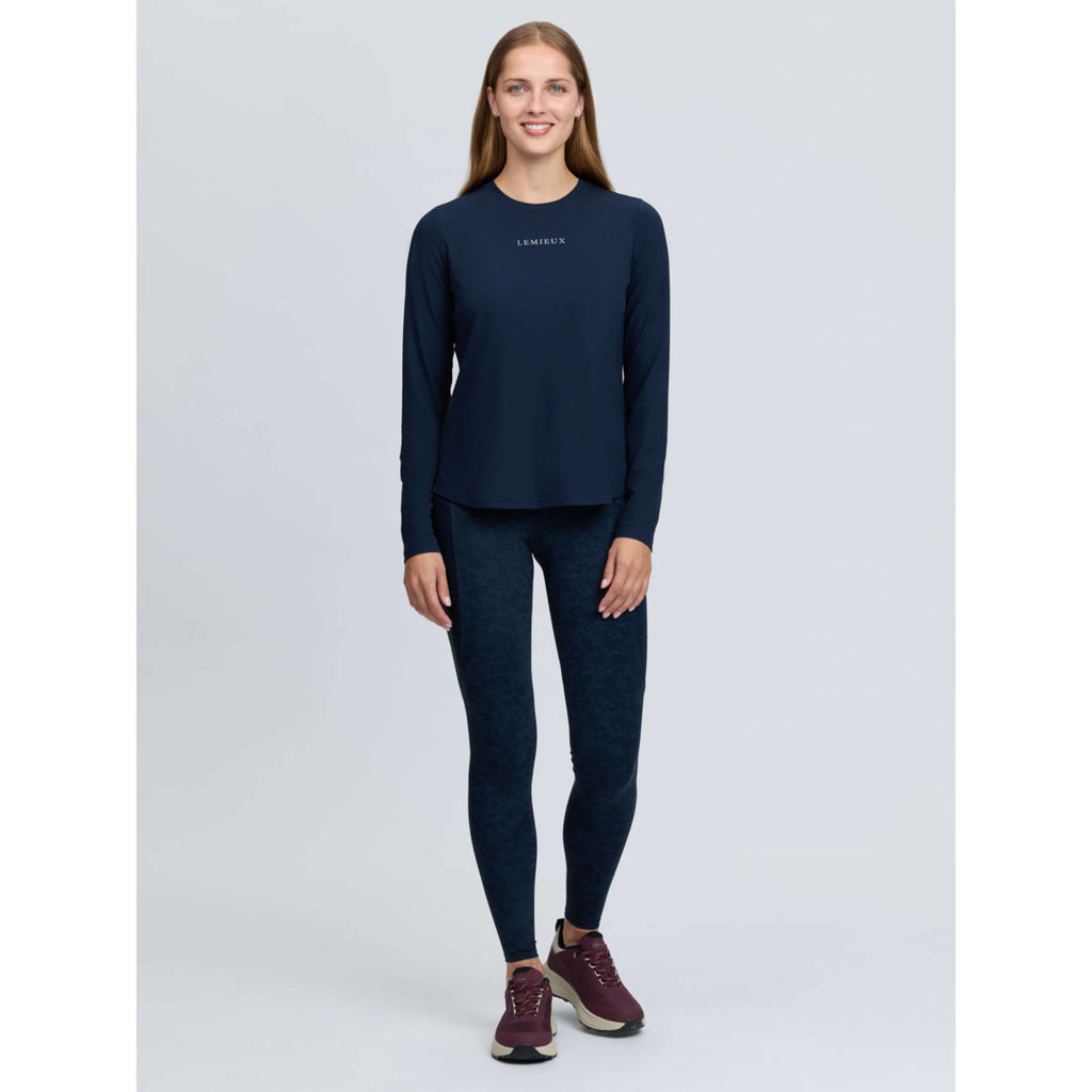 LeMieux Baselayer Sports Tee Lange Mouwen Navy