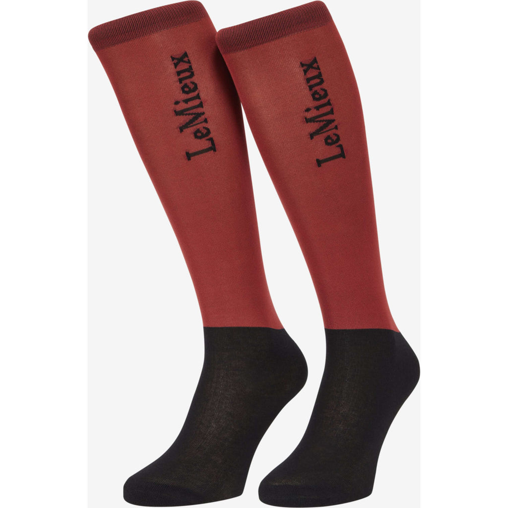 LeMieux Rijsokken Competition 2-pack Russet