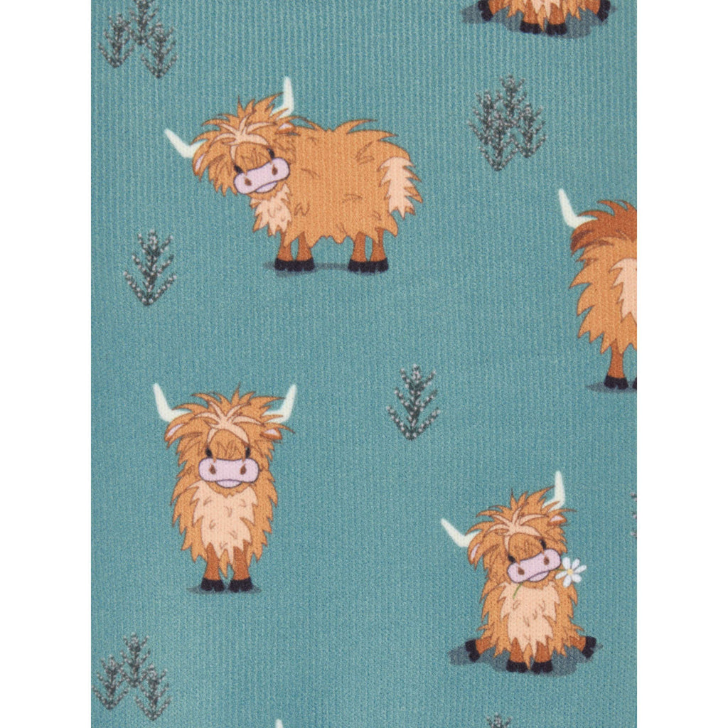LeMieux Rijsokken Footsie Highland Cow/Aloe