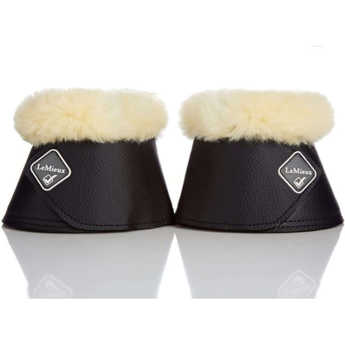 LeMieux Springschoenen WrapRound Fleece Zwart/Naturel