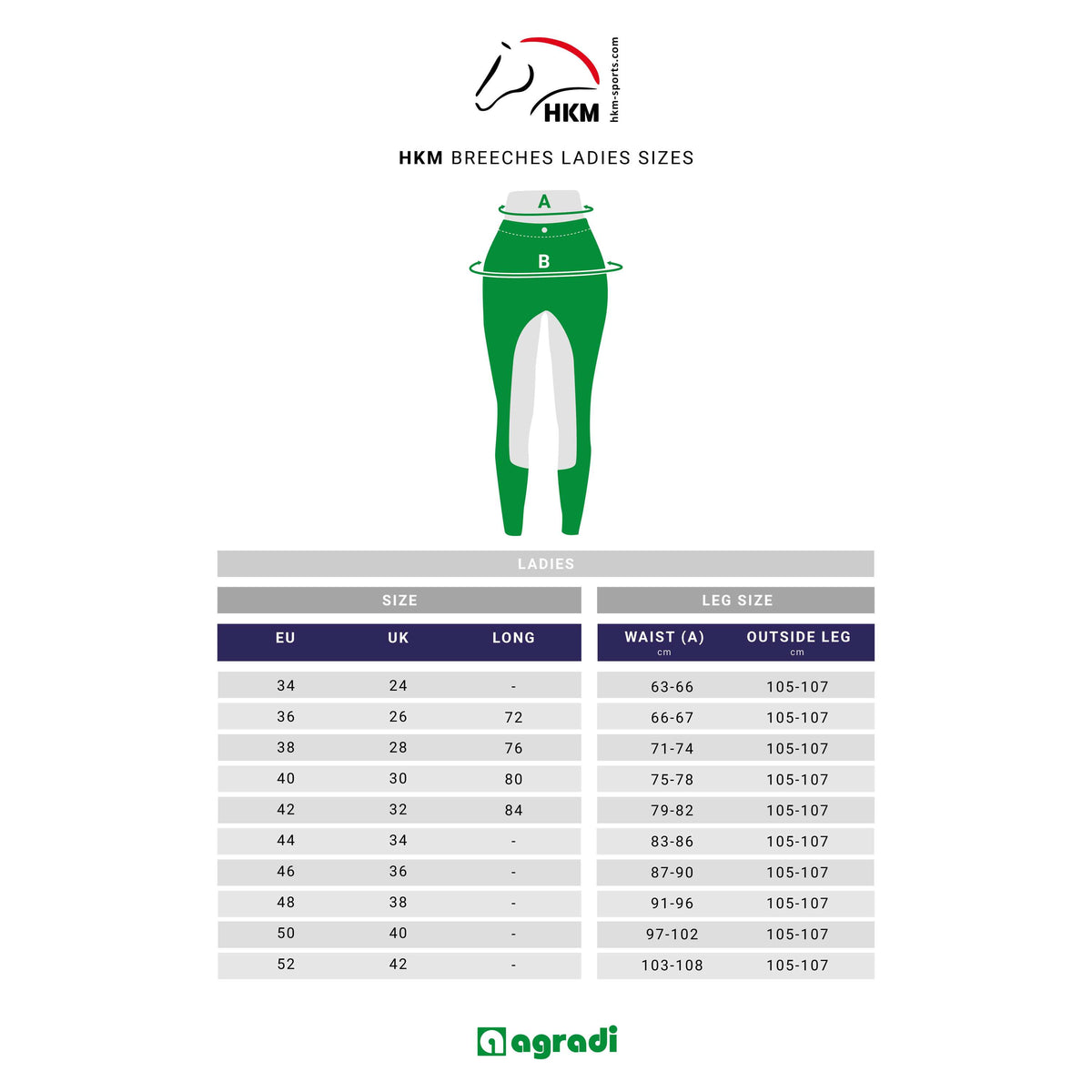 HKM Rijbroek Penny Easy Met Softline Knievlak Dames Donkergrijs