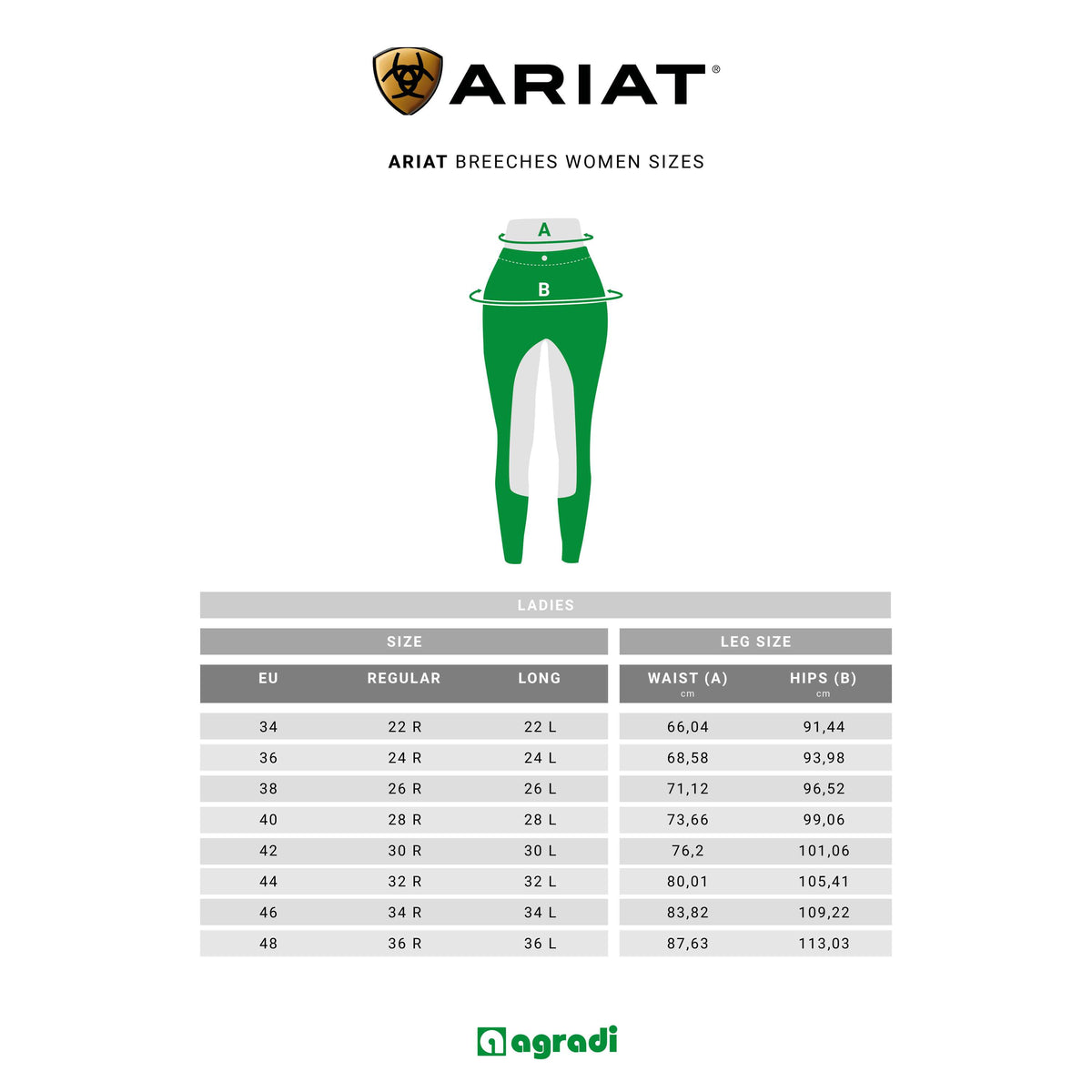 Ariat Rijlegging Breathe Half Grip Dames Zwart