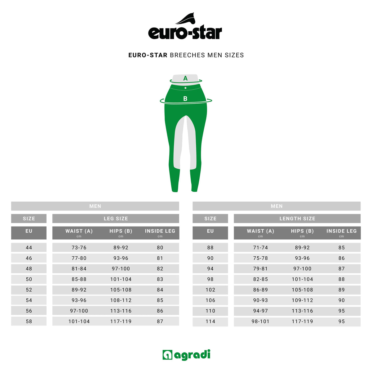 Euro-Star Rijbroek Camillo Heren Fabric Knie Grip Titanium