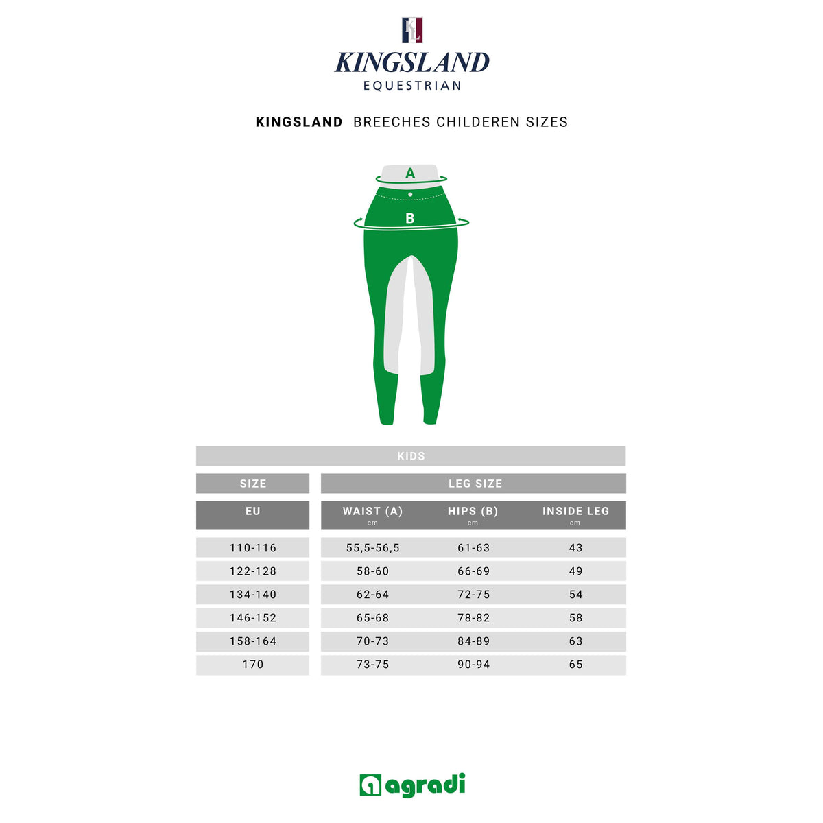 Kingsland Rijlegging Classic Kamila E-Tec F-Grip Meiden Wit