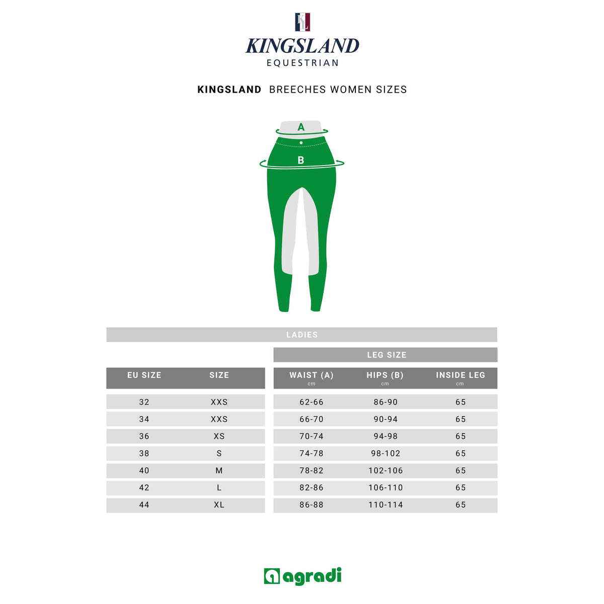 Kingsland Rijlegging Katinka F-Tec2 Full-Grip Dames Zwart