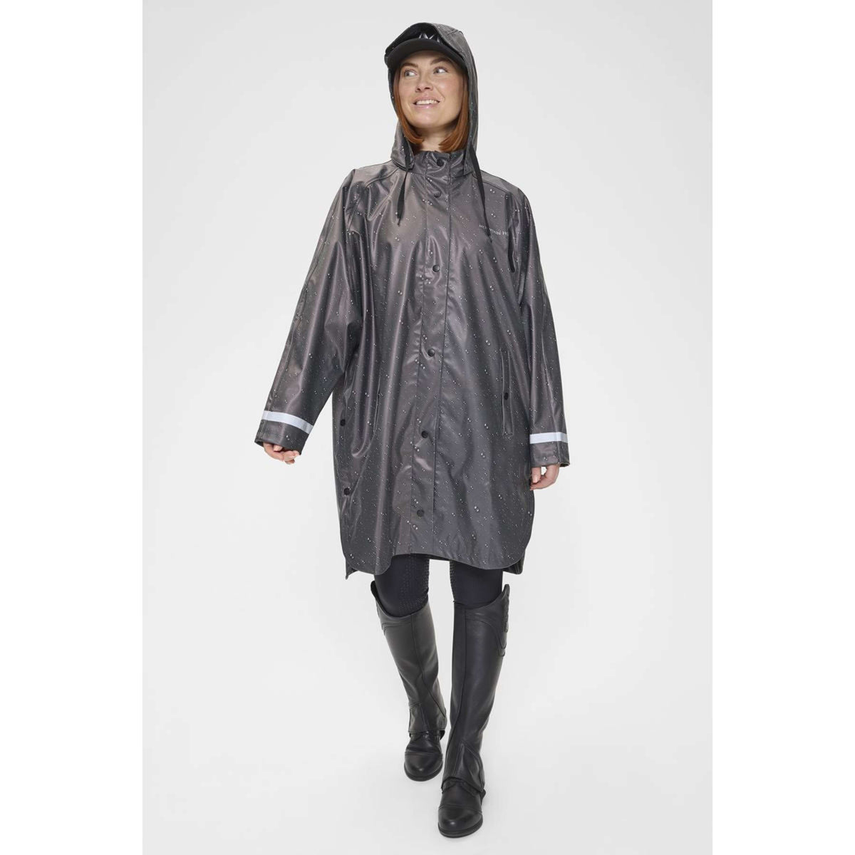 Mountain Horse Regenponcho Drizzle Rain Zwart