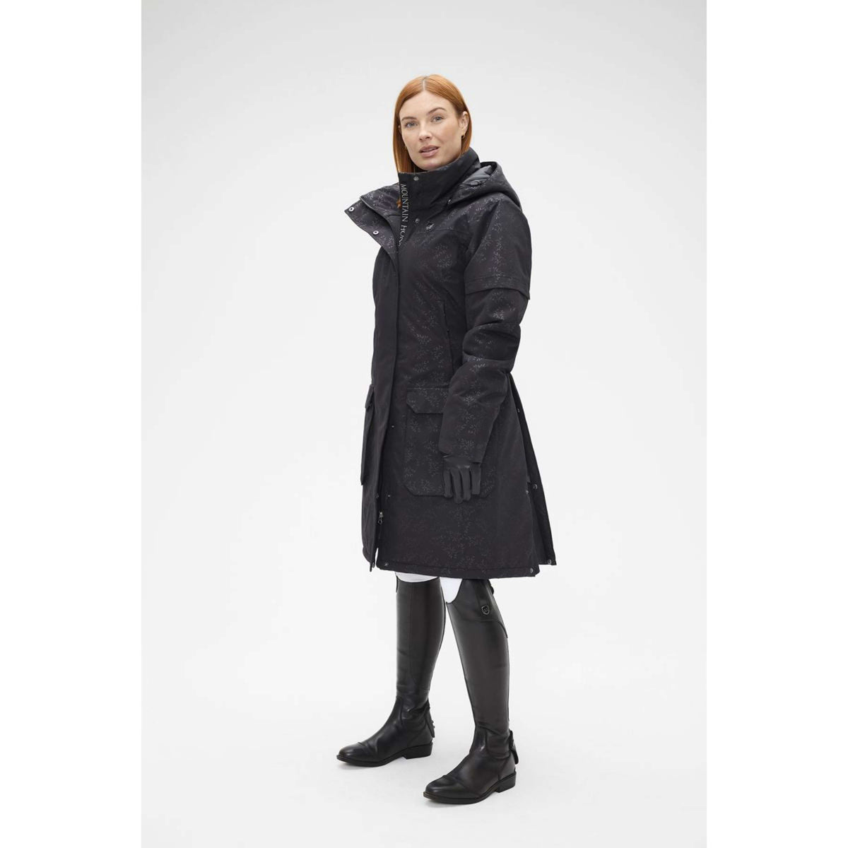 Mountain Horse Lange Jas Saga Black Leaf