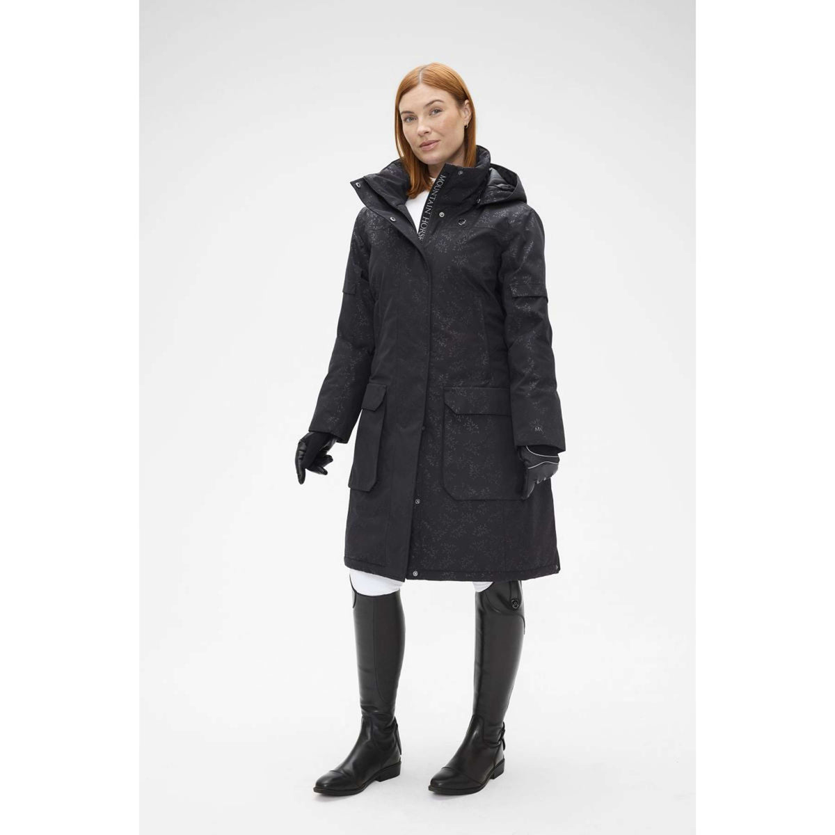 Mountain Horse Lange Jas Saga Black Leaf
