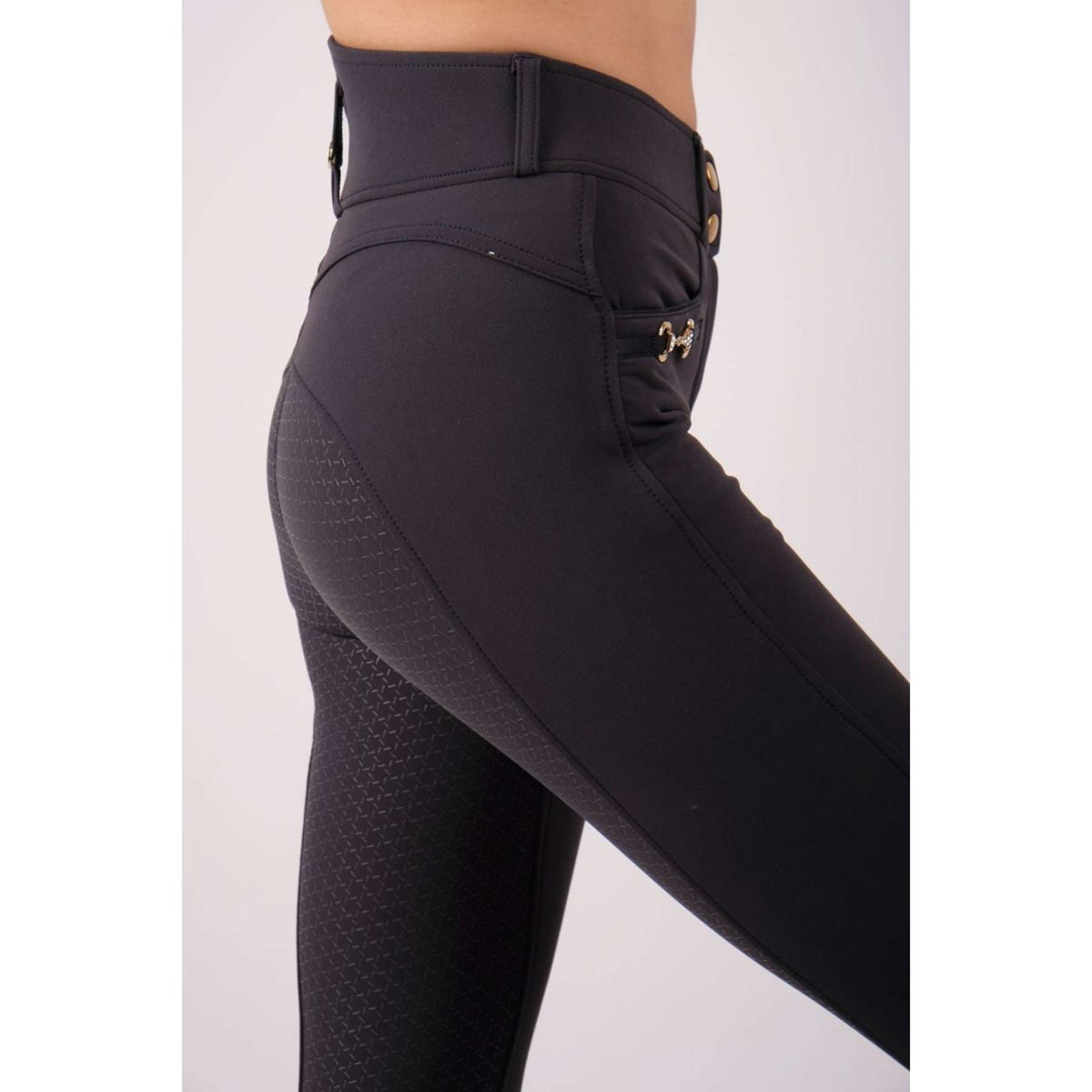 Montar Rijbroek Molly Gold Highwaist Full Grip Navy