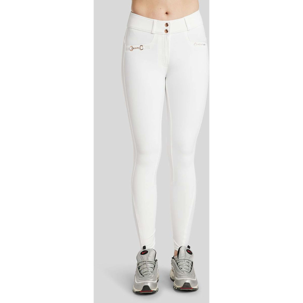 Montar Rijbroek Molly Rosegold Highwaist Full Grip Wit