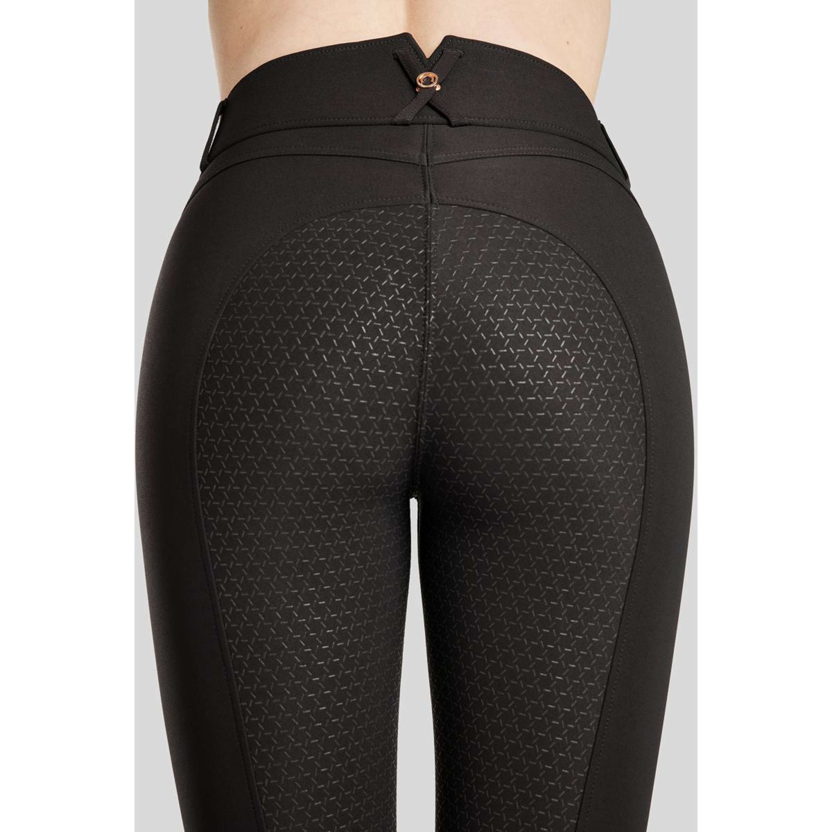 Montar Rijbroek Molly Rosegold Highwaist Full Grip Zwart