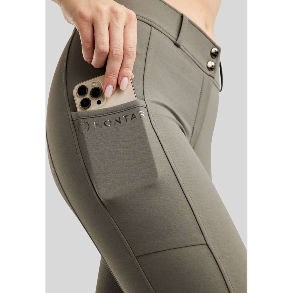 Montar Rijbroek Megan Full Grip Grijs
