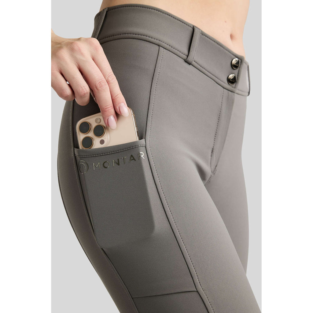 Montar Rijbroek Megan Full Grip Grijs