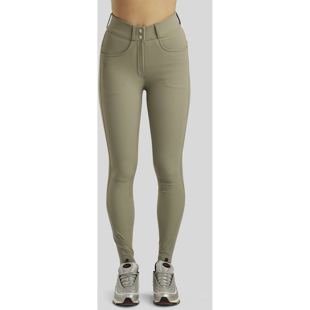 Montar Rijbroek Ess Megan Highwaist Full Grip Dusty Green