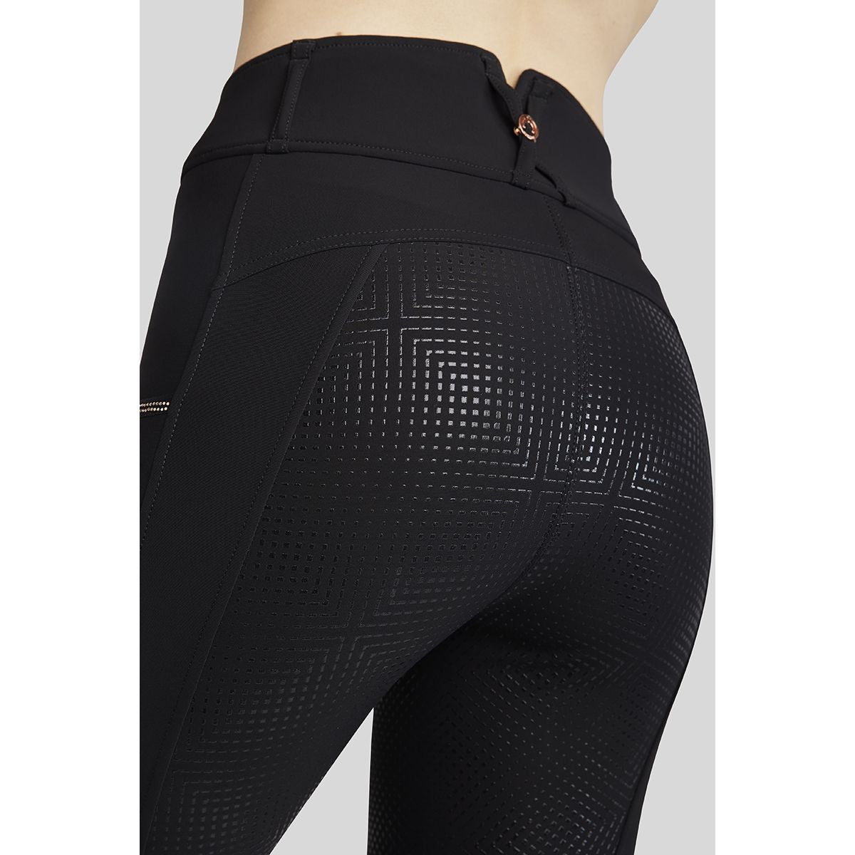 Montar Rijlegging Mirella Rosegold Crystals Full Grip Zwart