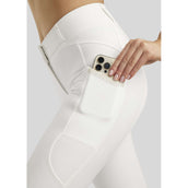 Montar Rijbroek MoAvina Highwaist Caviar Crystal Full Grip Wit