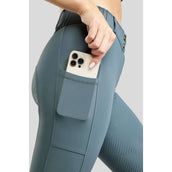 Montar Rijbroek MoZuna Gun Metal Crystals Full Grip Dark Slate