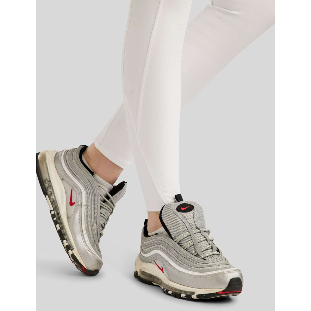 Montar Rijbroek MoLila Champagne Crystals Full Grip Wit