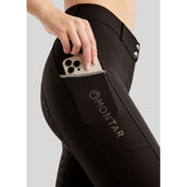 Montar Rijbroek MoLila Champagne Crystals Full Grip Zwart
