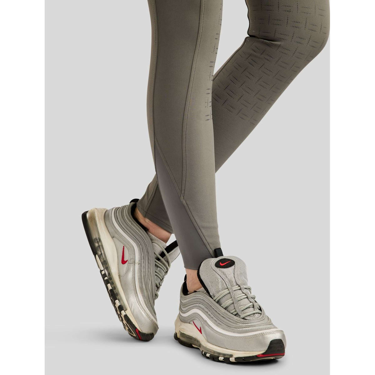 Montar Rijbroek MoLila Champagne Crystals Full Grip Grijs