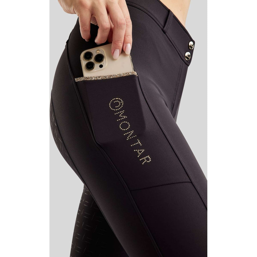 Montar Rijbroek MoLila Champagne Crystals Full Grip Navy