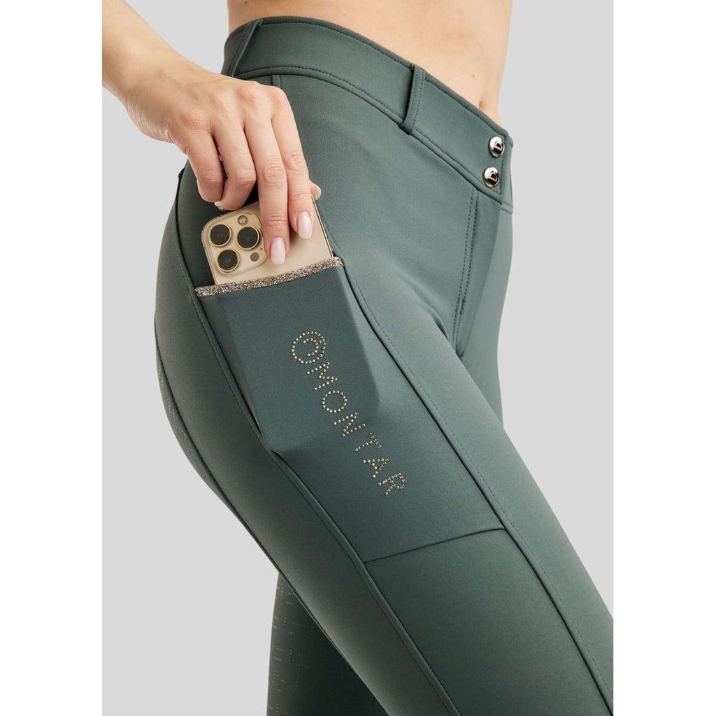 Montar Rijbroek MoLila Champagne Crystals Full Grip Jade