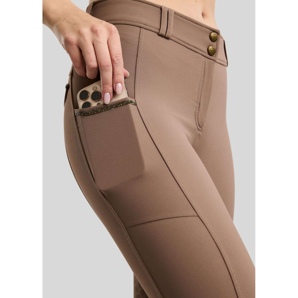 Montar Rijbroek MoVeronica Golden Quartz Full Grip Nougat Brown