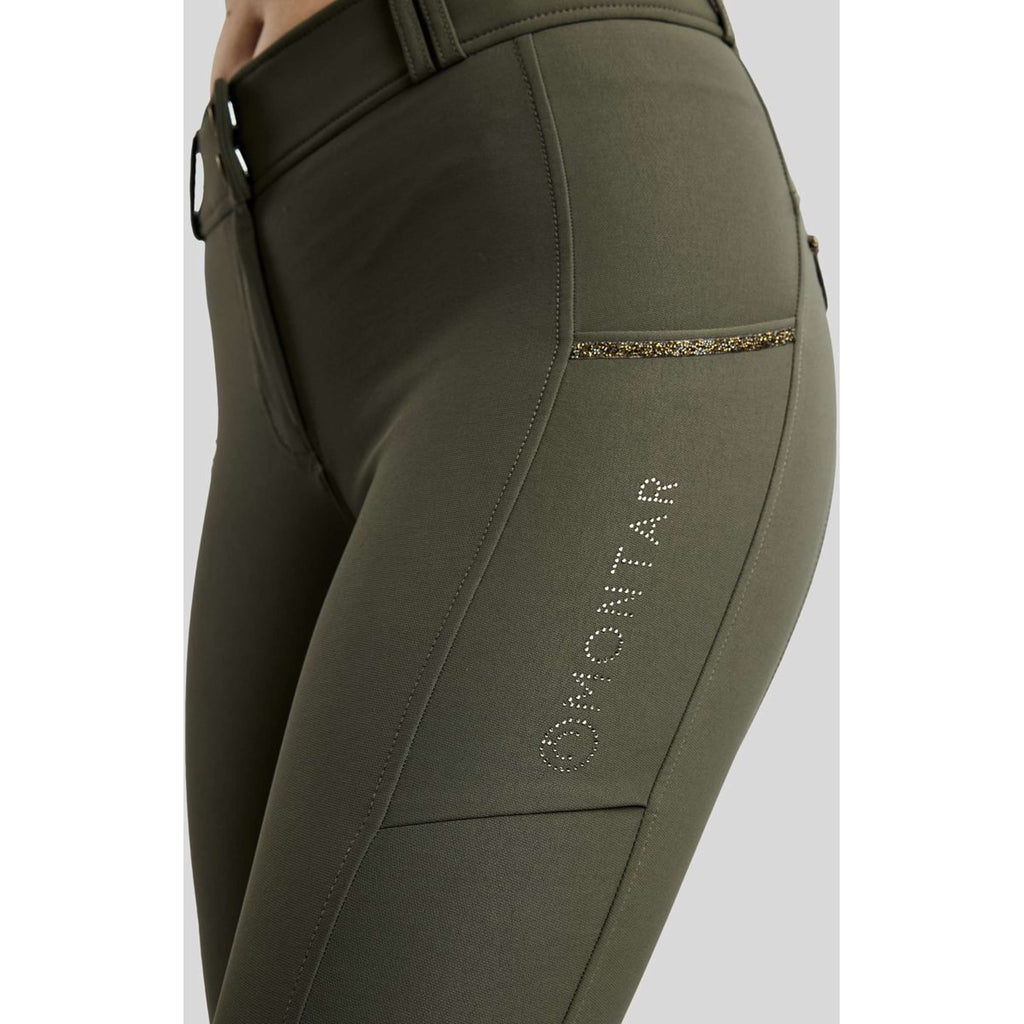 Montar Rijbroek MoVeronica Golden Quartz Full Grip Forest Green