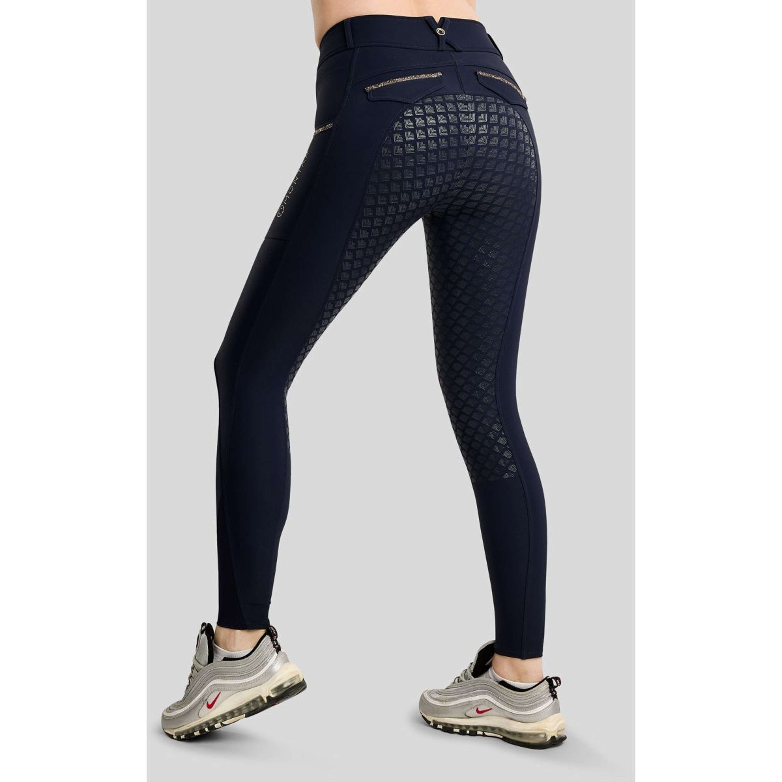 Montar Rijbroek MoVeronica Golden Quartz Full Grip Navy