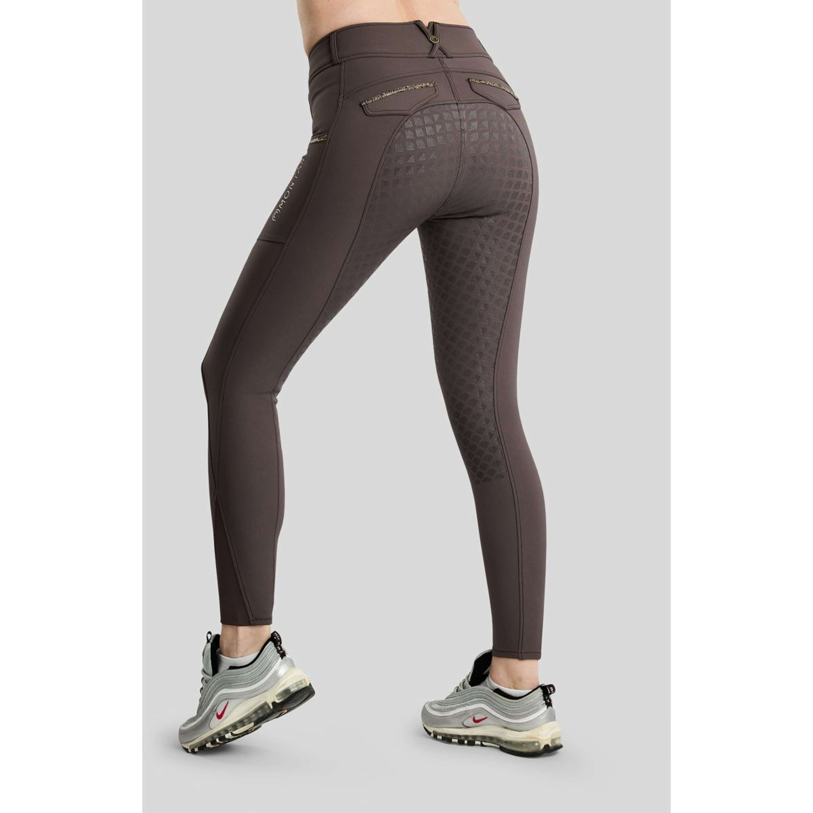 Montar Rijbroek MoVeronica Golden Quartz Full Grip Black Peony
