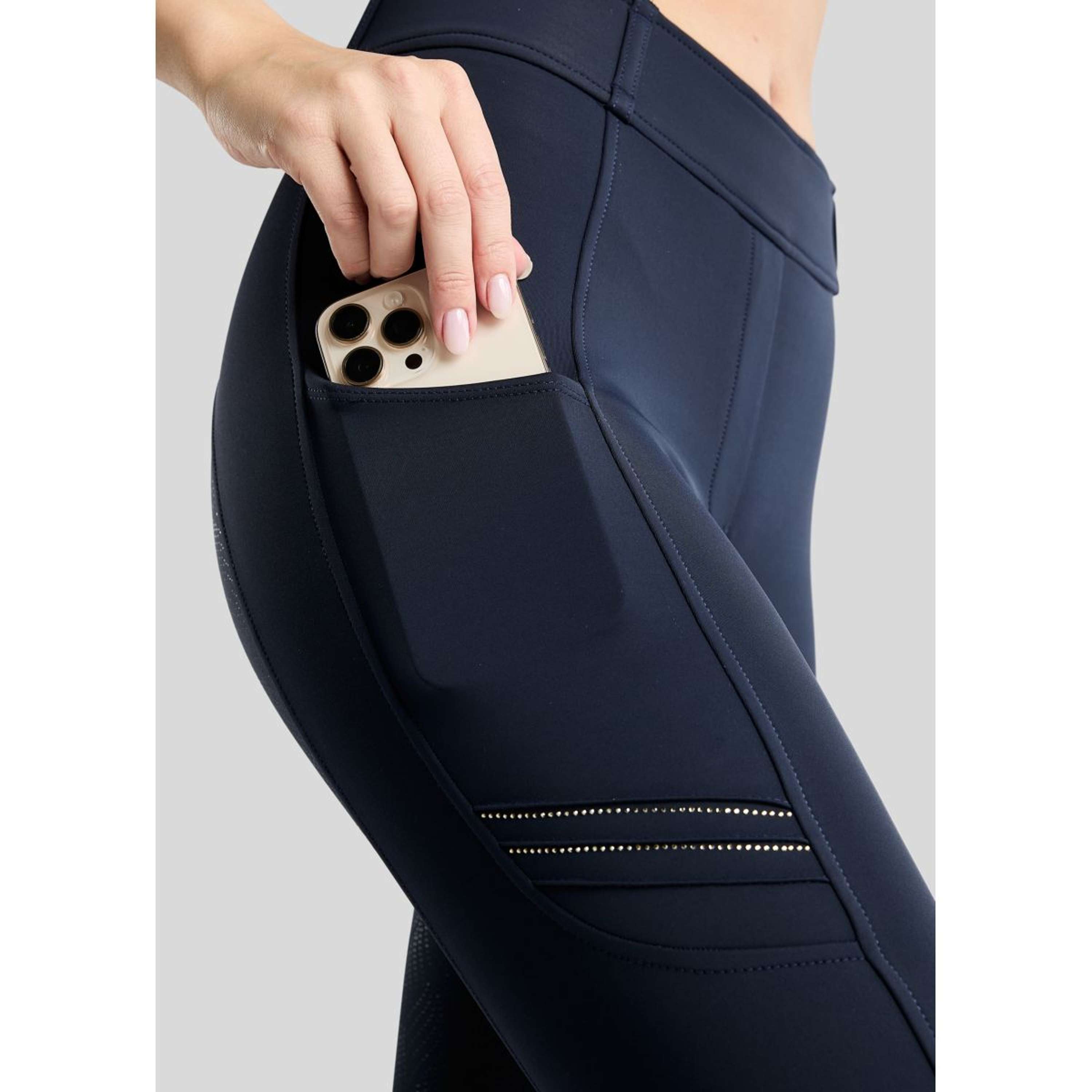 Montar Rijlegging MoWilma Hybrid Pintucks Golden Quartz Crystals Full Grip Navy