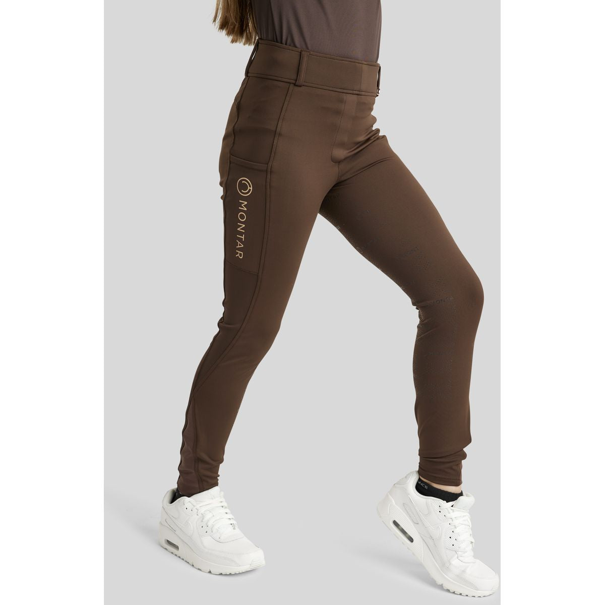 Montar Rijlegging Rosegold Logo Junior Full Grip Bruin