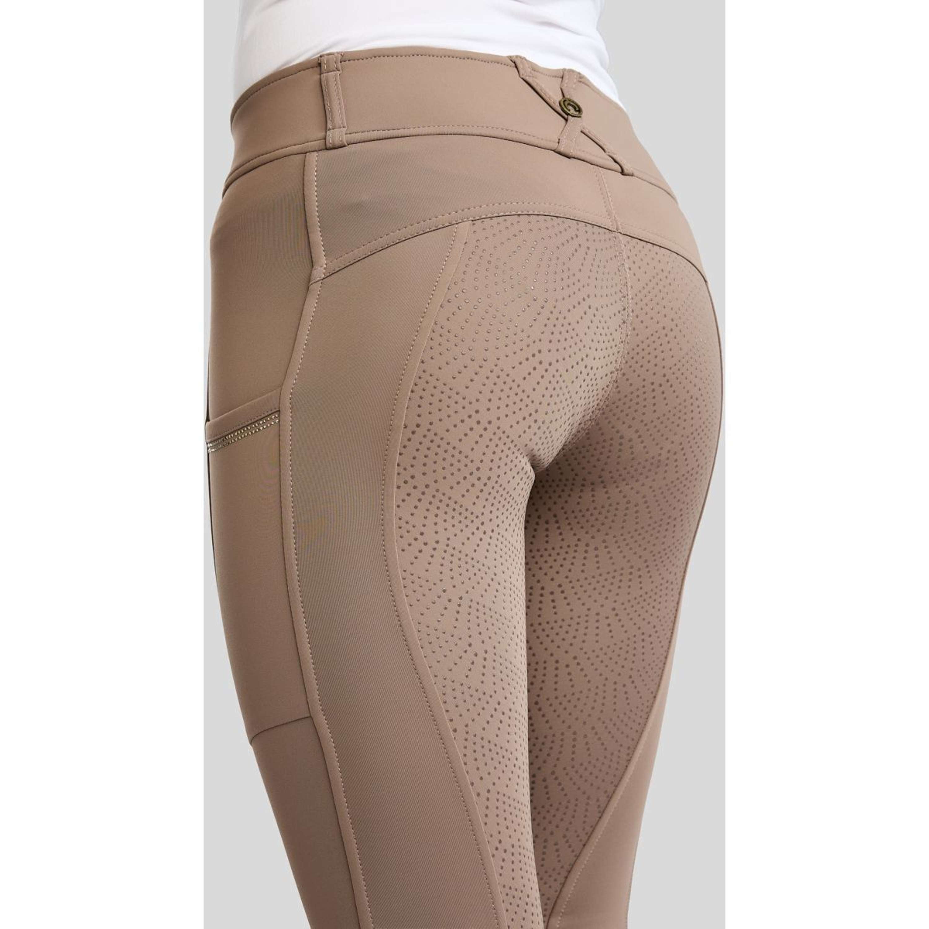 Montar Rijlegging MoWilma Hybrid Pintucks Golden Quartz Crystals Full Grip Nougat Brown