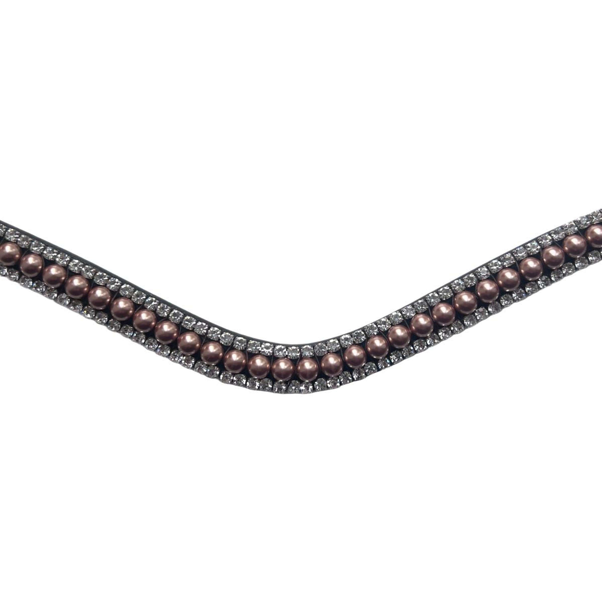 Montar Frontriem Rosegold Pearls Bruin