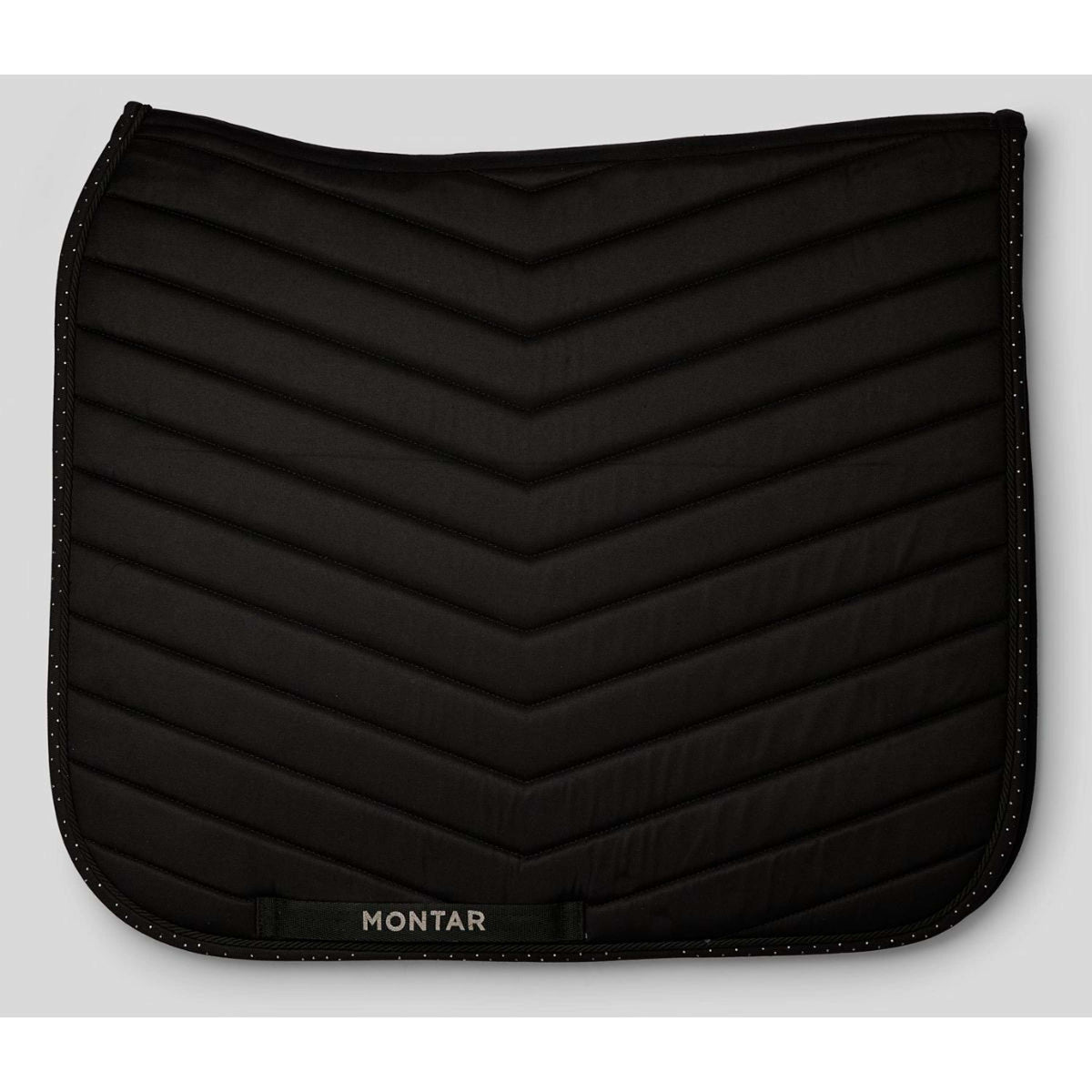 Montar Zadeldekje Fair Gun Metal Crystals Dressuur Zwart