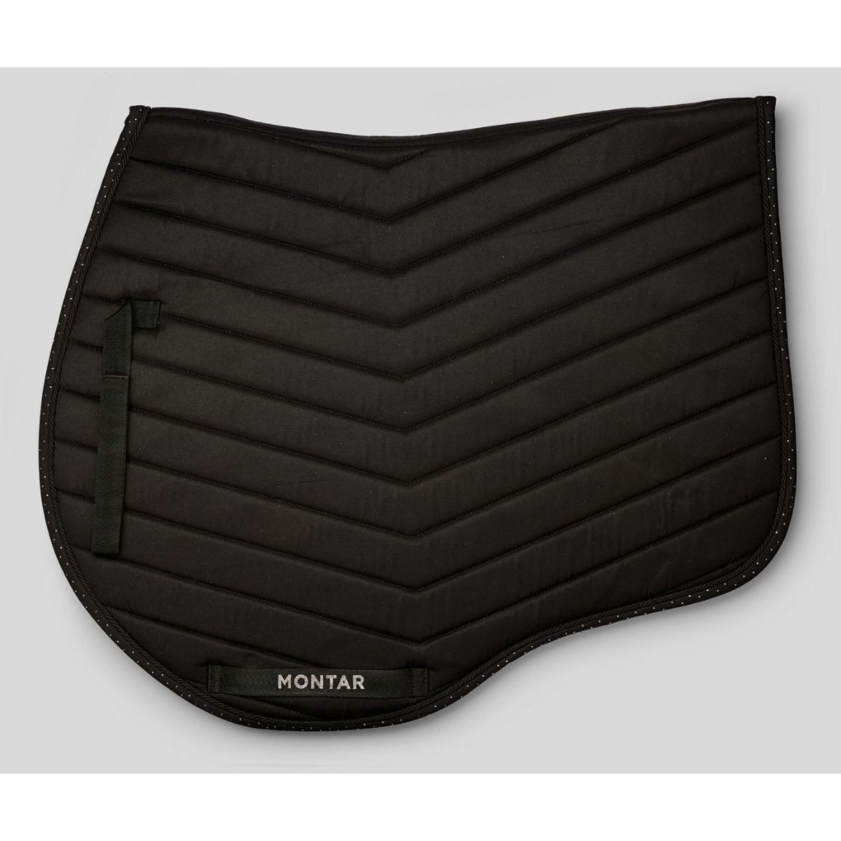 Montar Zadeldekje Fair Gun Metal Crystals Springen Zwart