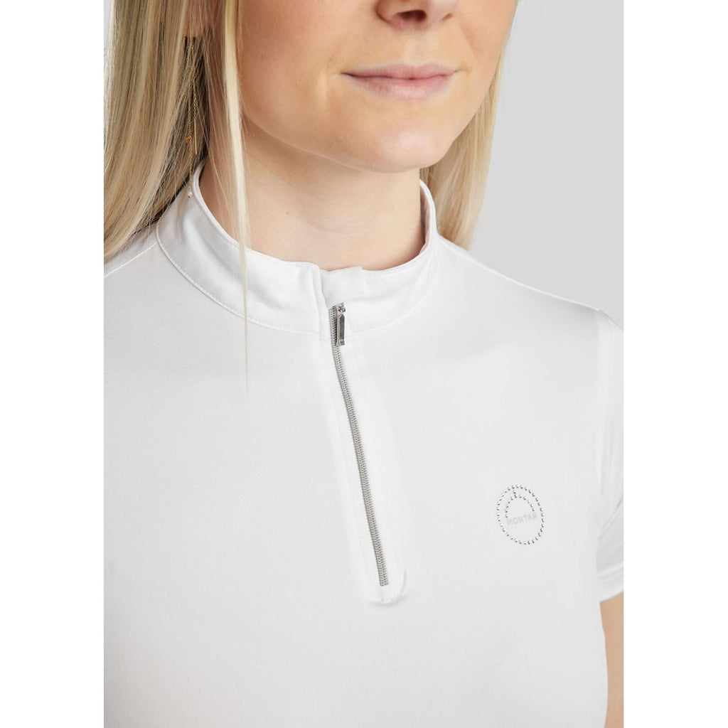 Montar Poloshirt Everly Crystal Logo Wit