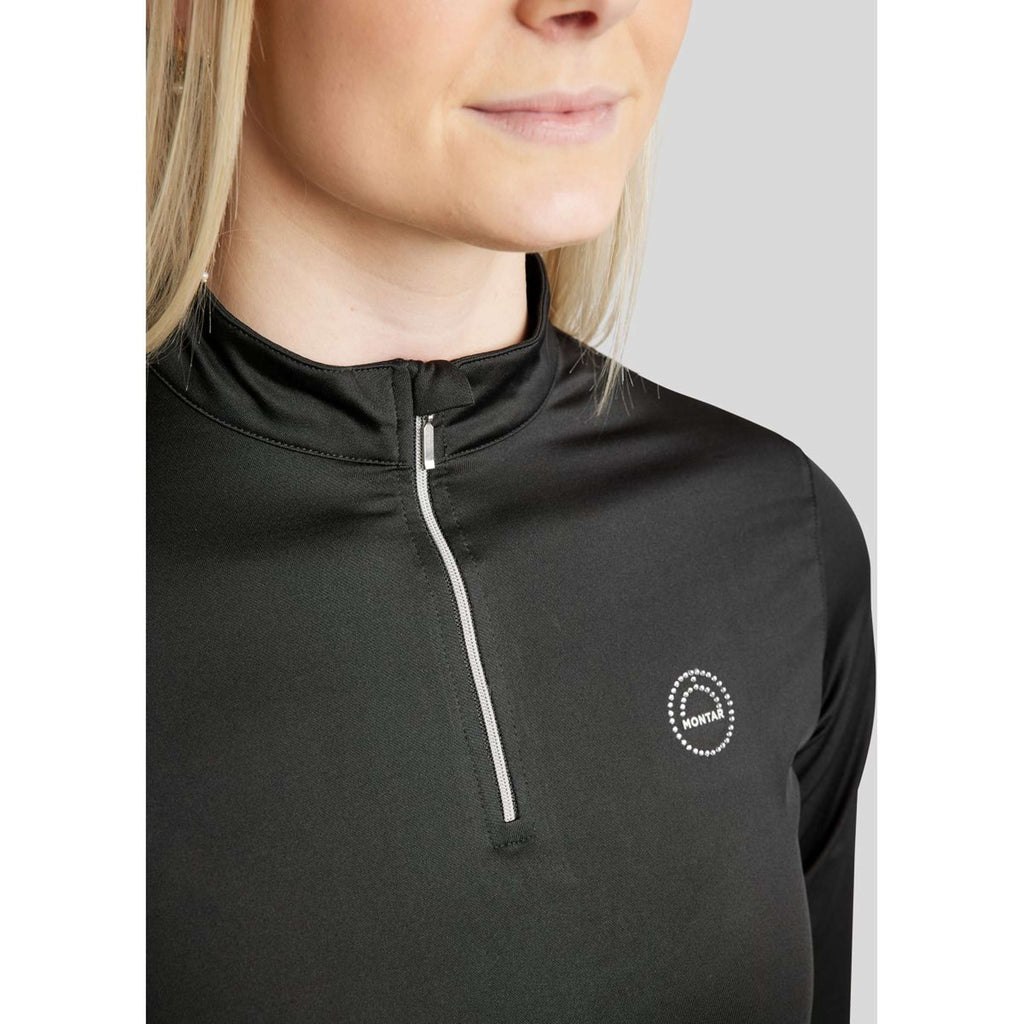 Montar Shirt Everly Crystal Logo Lange Mouwen Zwart