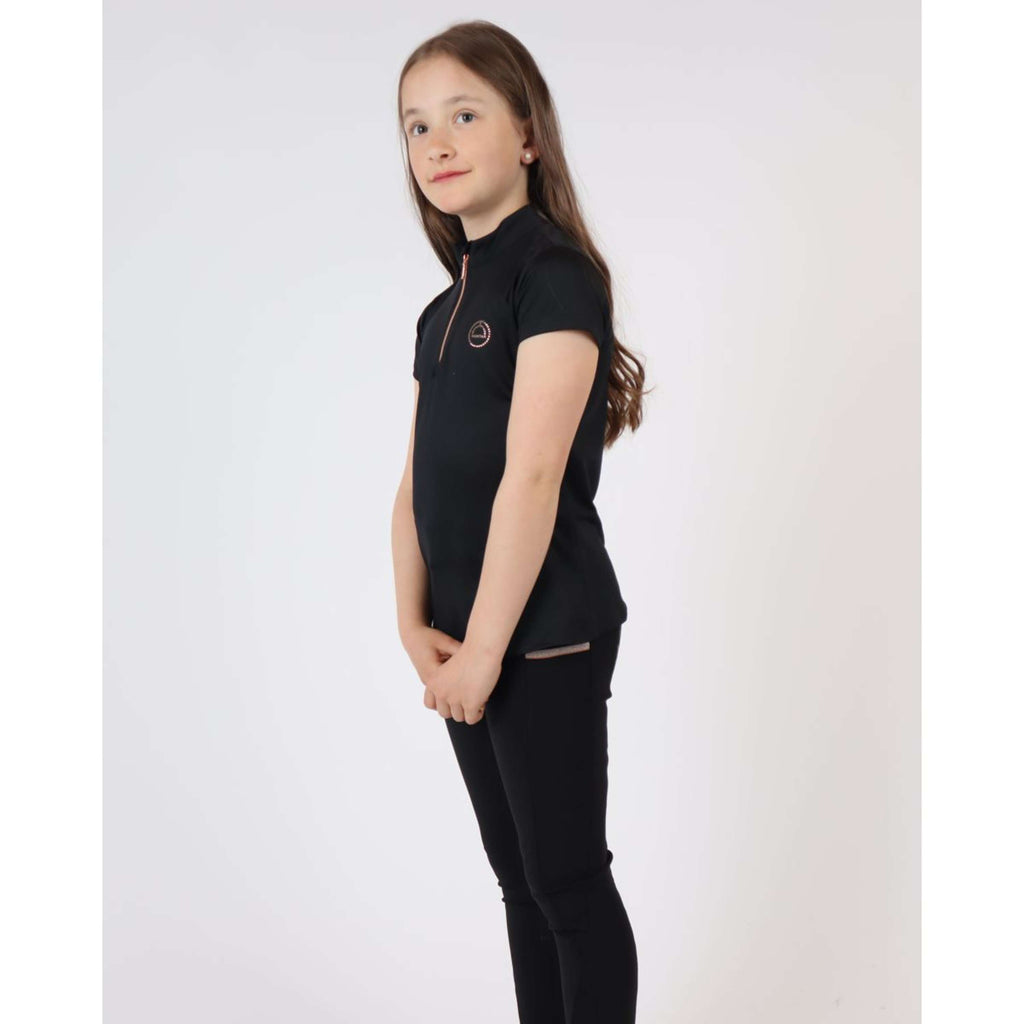 Montar Poloshirt Everly Rosegold Junior Zwart