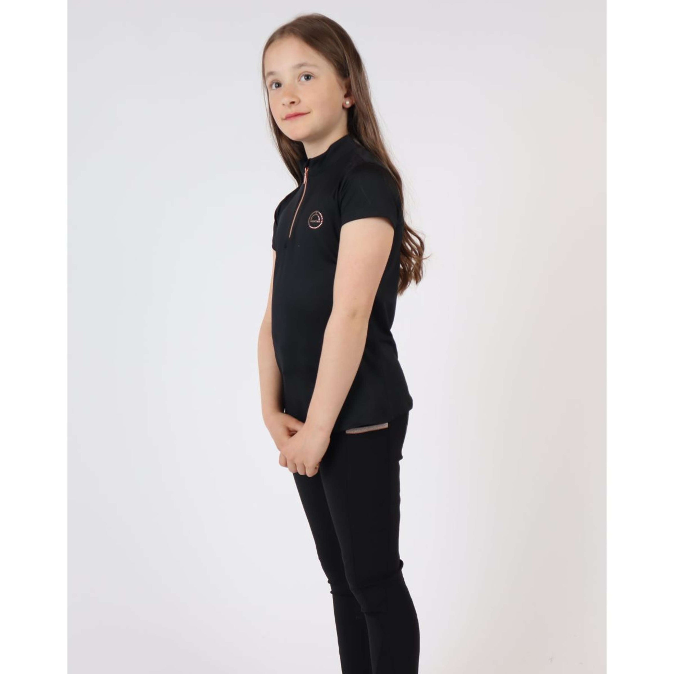 Montar Poloshirt Everly Rosegold Junior Zwart Montar Poloshirt Everly Rosegold Junior Zwart