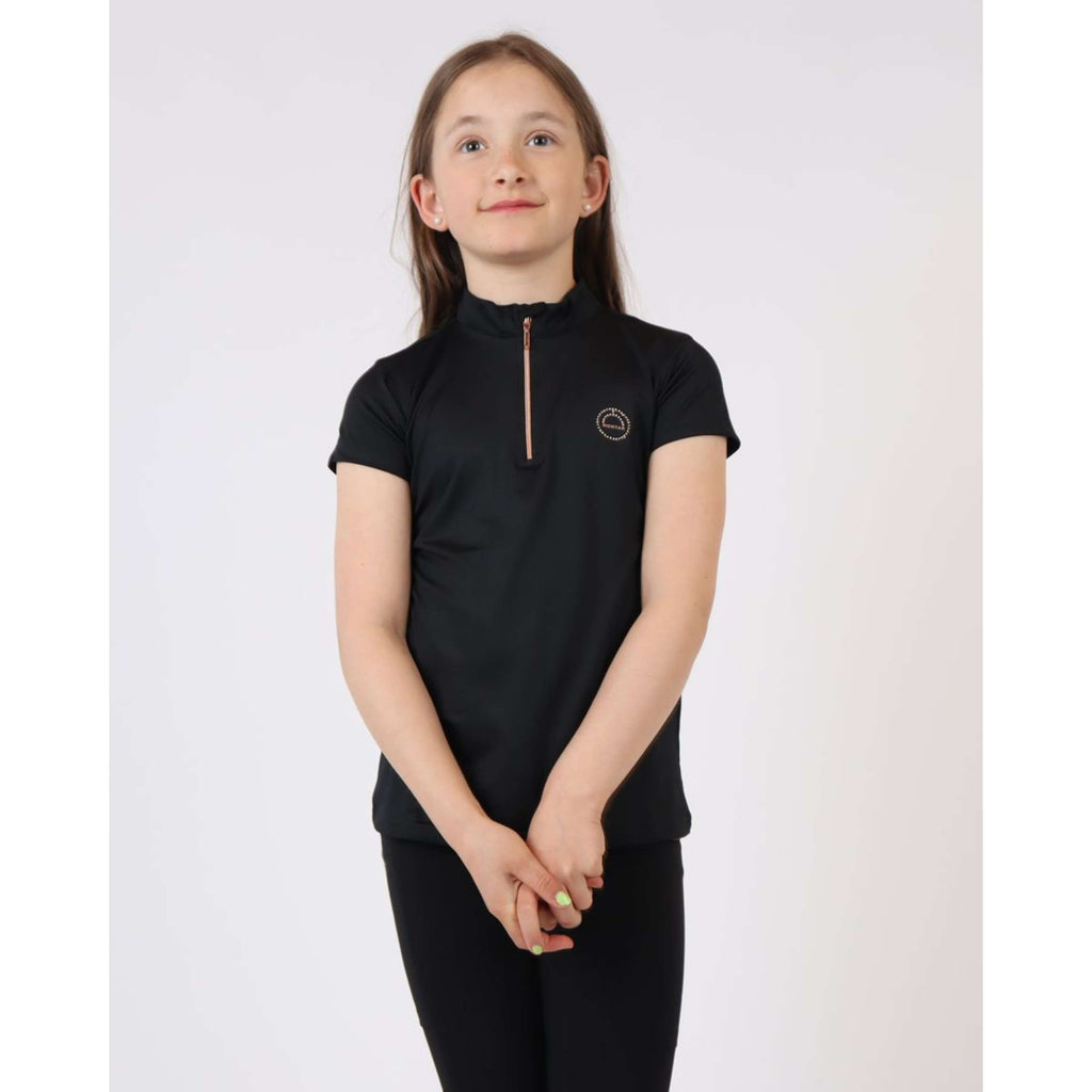 Montar Poloshirt Everly Rosegold Junior Zwart
