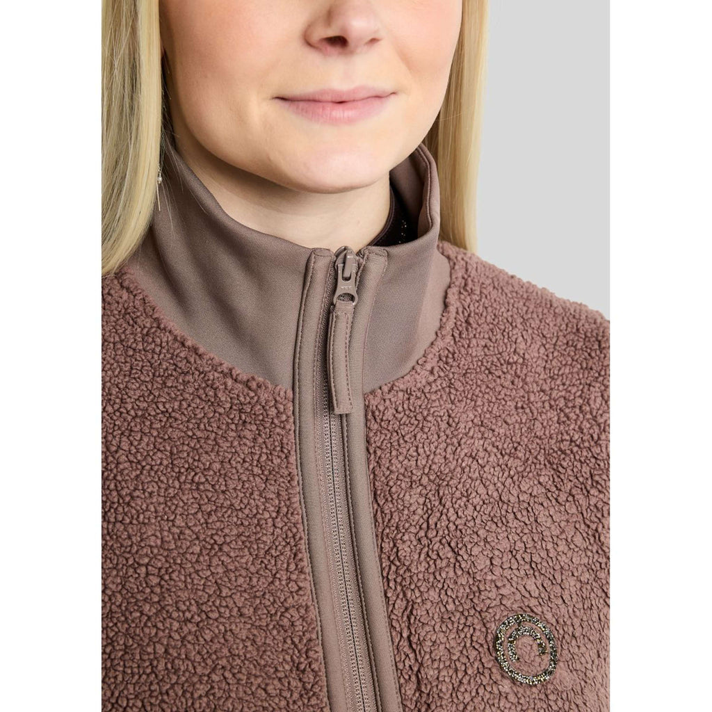 Montar Bodywarmer MoEbba Teddy Pile Golden Quartz Nougat Brown