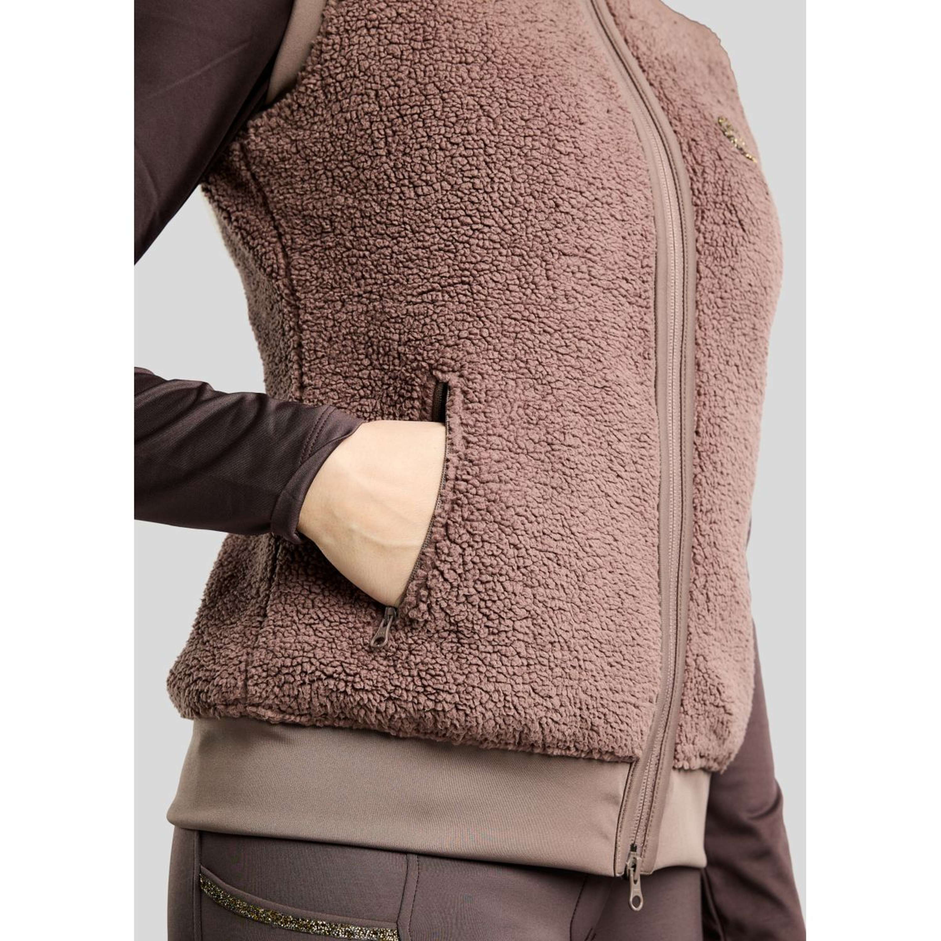 Montar Bodywarmer MoEbba Teddy Pile Golden Quartz Nougat Brown