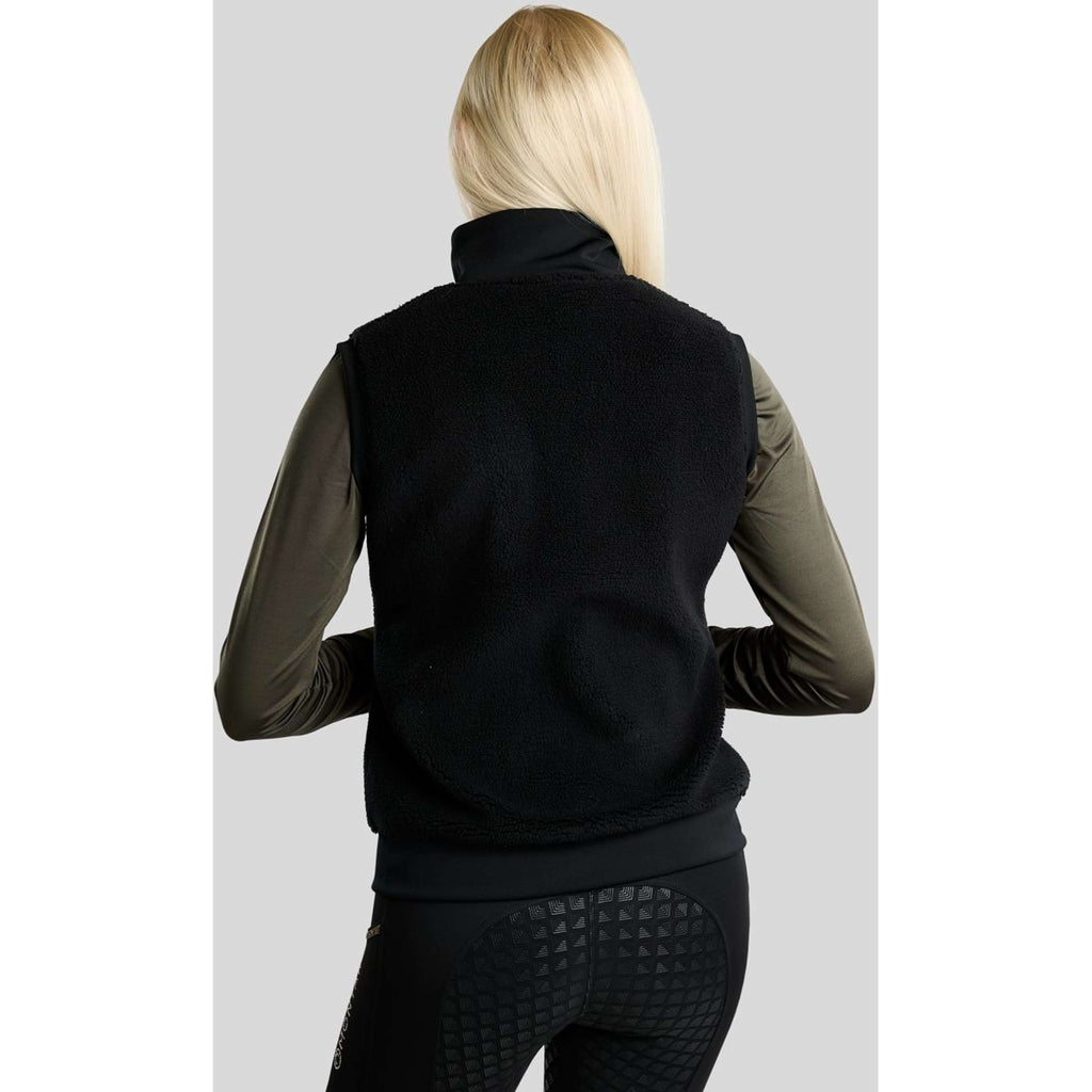 Montar Bodywarmer MoEbba Teddy Pile Golden Quartz Zwart