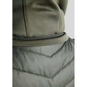 Montar Bodywarmer MoEverline Hybrid Detachable Hood Golden Quartz Crystals Forest Green