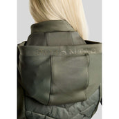 Montar Bodywarmer MoEverline Hybrid Detachable Hood Golden Quartz Crystals Forest Green