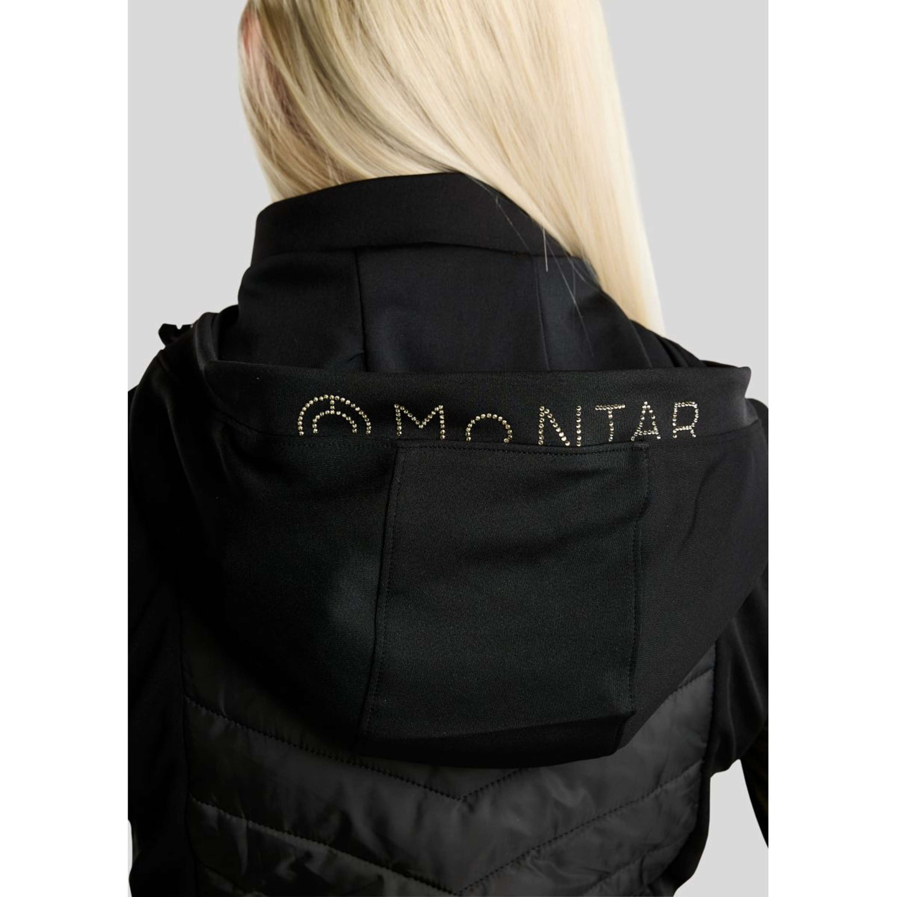 Montar Bodywarmer MoEverline Hybrid Detachable Hood Golden Quartz Crystals Zwart